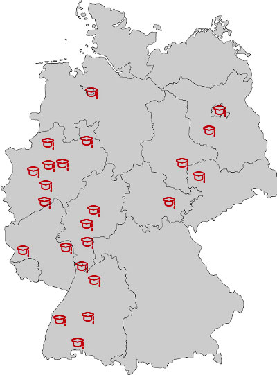 Unsere Standorte auf der Deutschlandkarte
